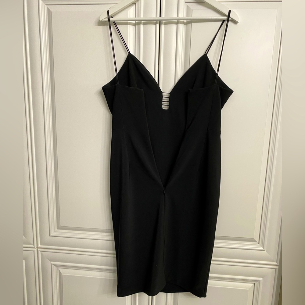 NWT Cameo Women’s XS Black Fitted Dress Spag Straps Party X-mas New Year’s Eve